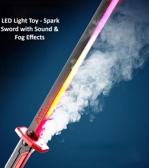 Multicolor LED Light Toy - Spark Sword with Sound & Fog Effects